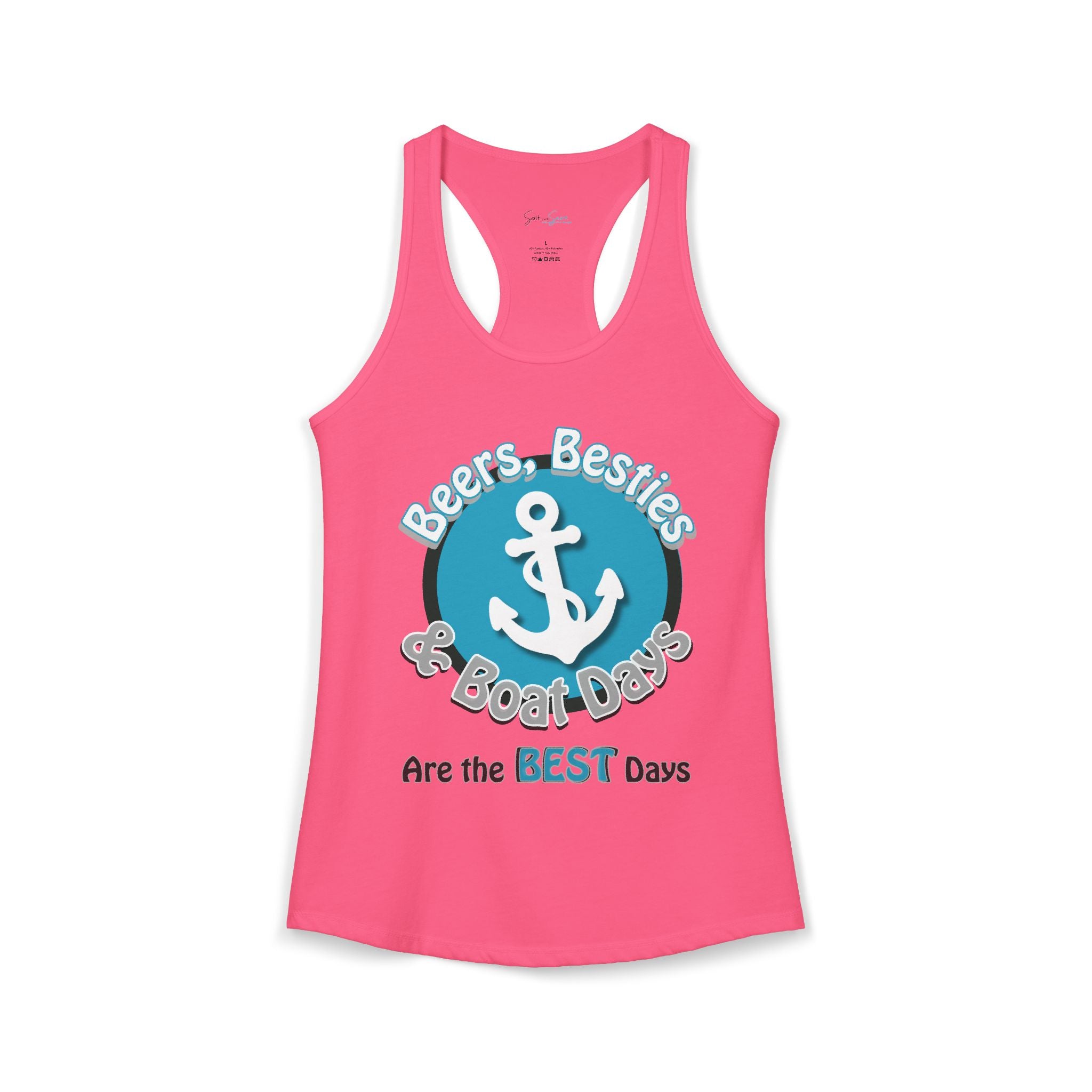 Beers, Besties & Boat Days: The "Anchor" Teal Racerback Tank
