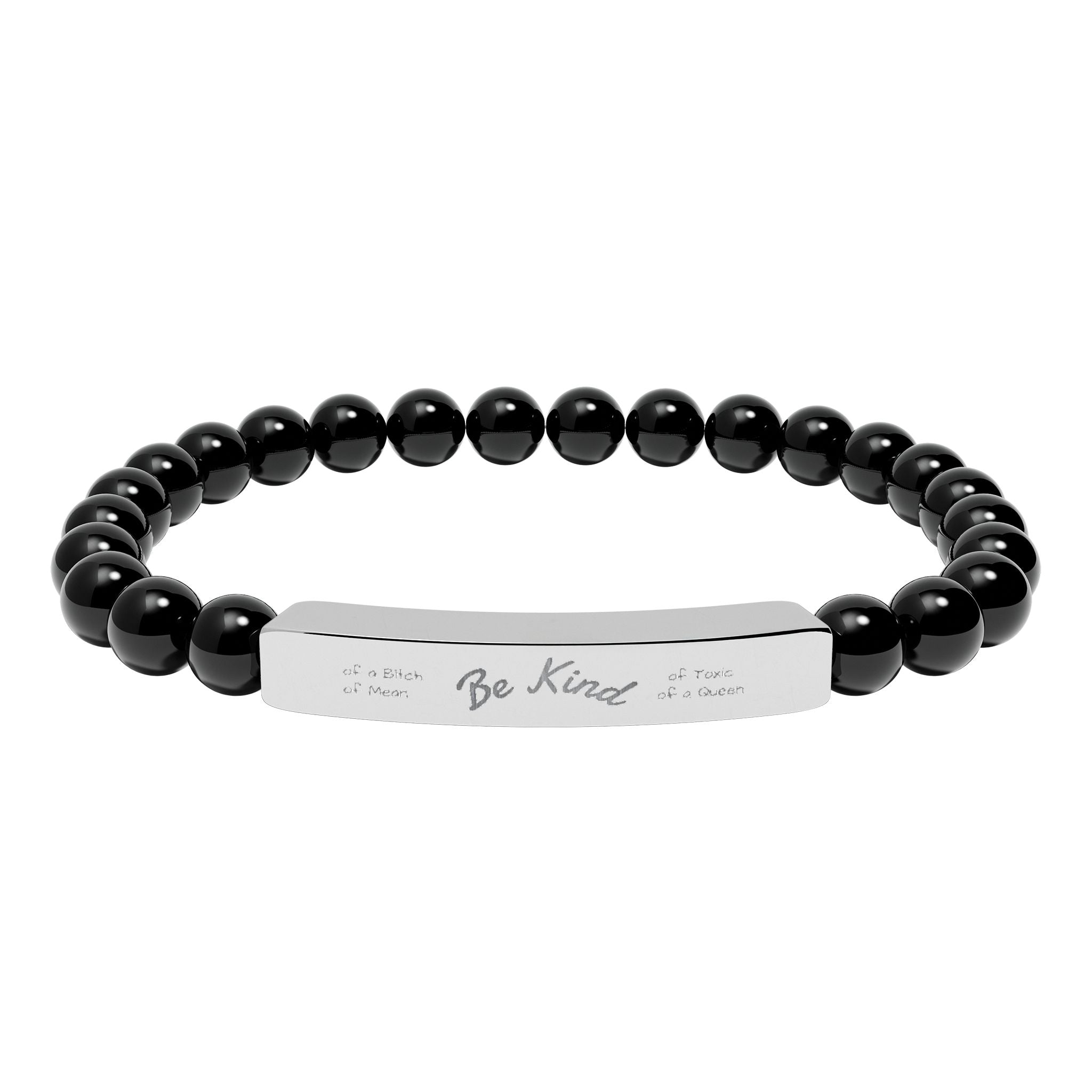 Be Kindish Natural Stone Bar Bracelet — Stretch Beaded Bracelet