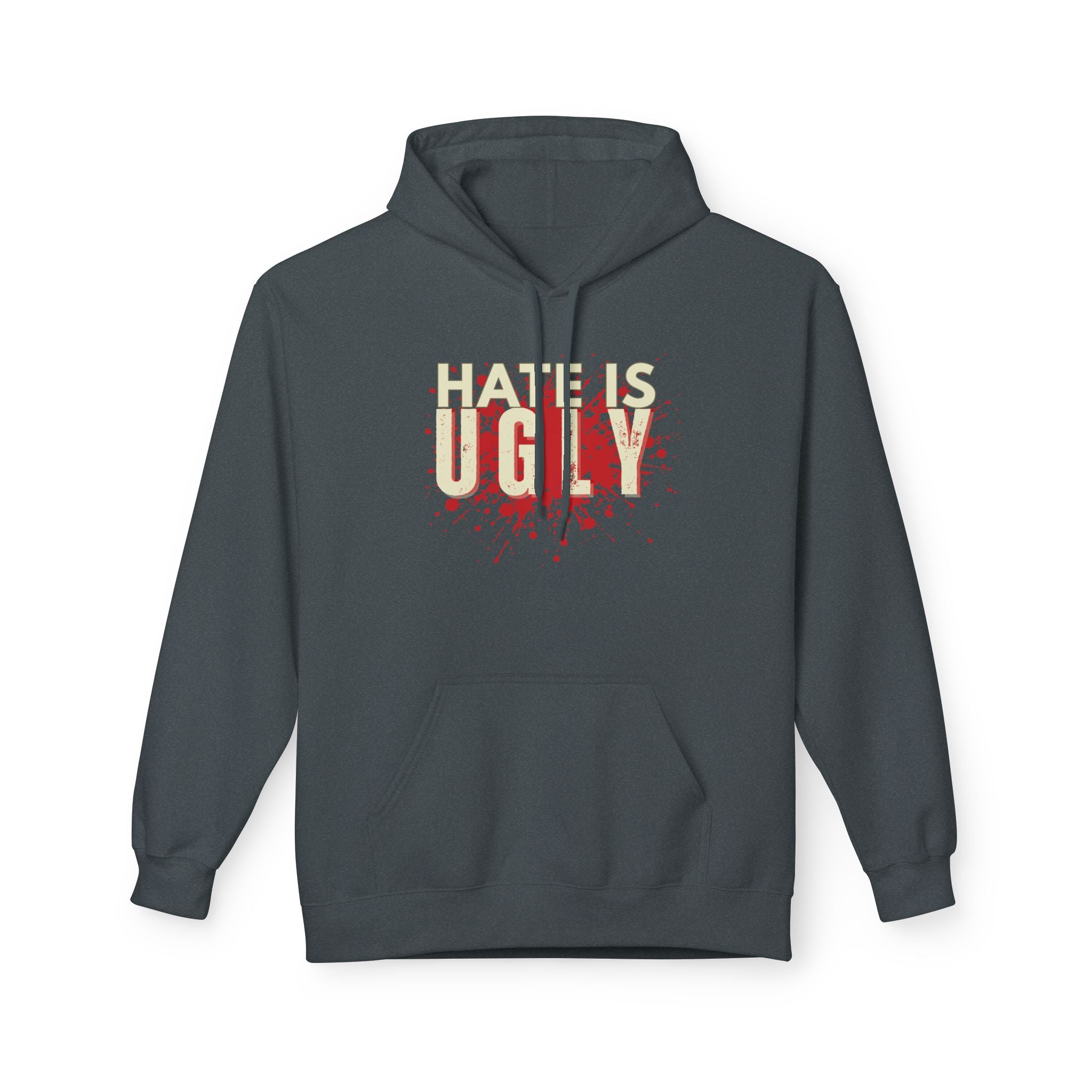 The Hate is Ugly Distressed Streetwear Hoodie