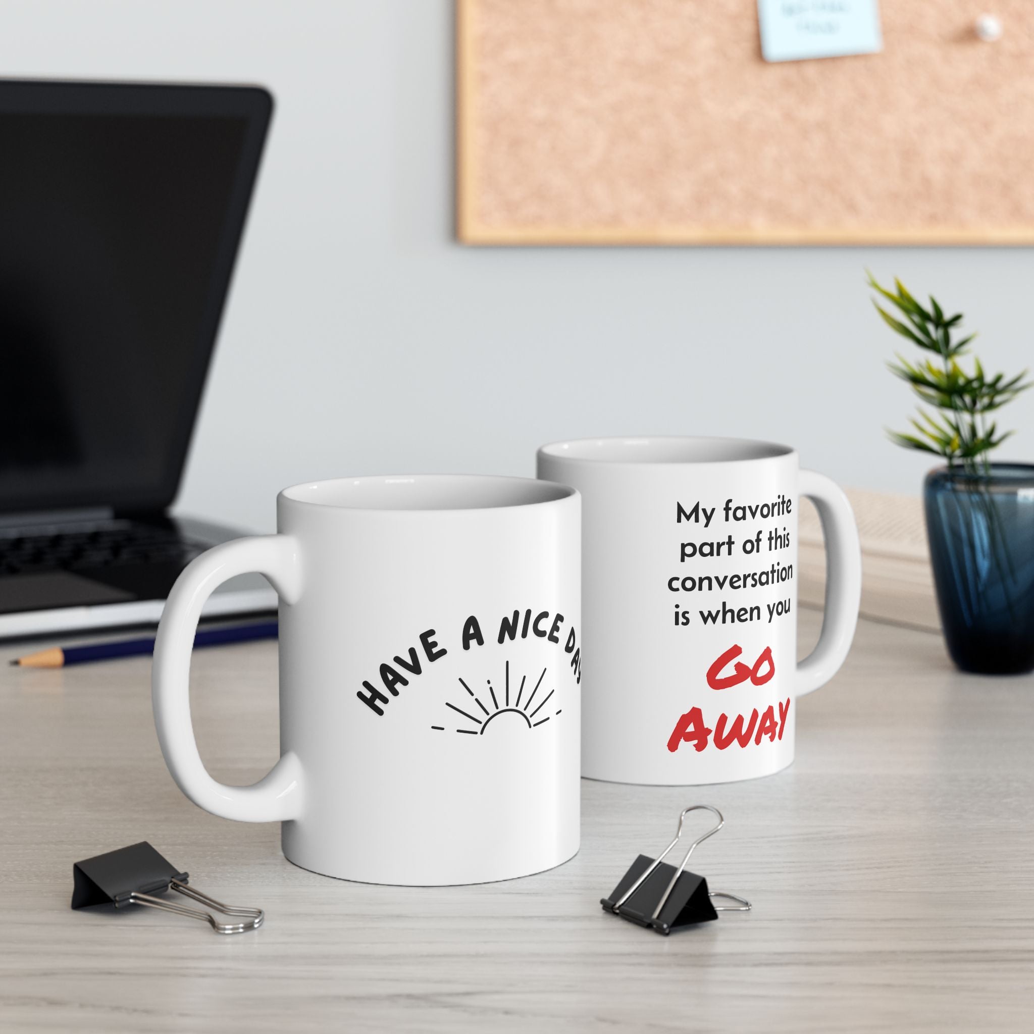 The "Mixed Signals" Sarcastic Coffee Mug – Have a Nice Day / Go Away (11oz & 15oz)
