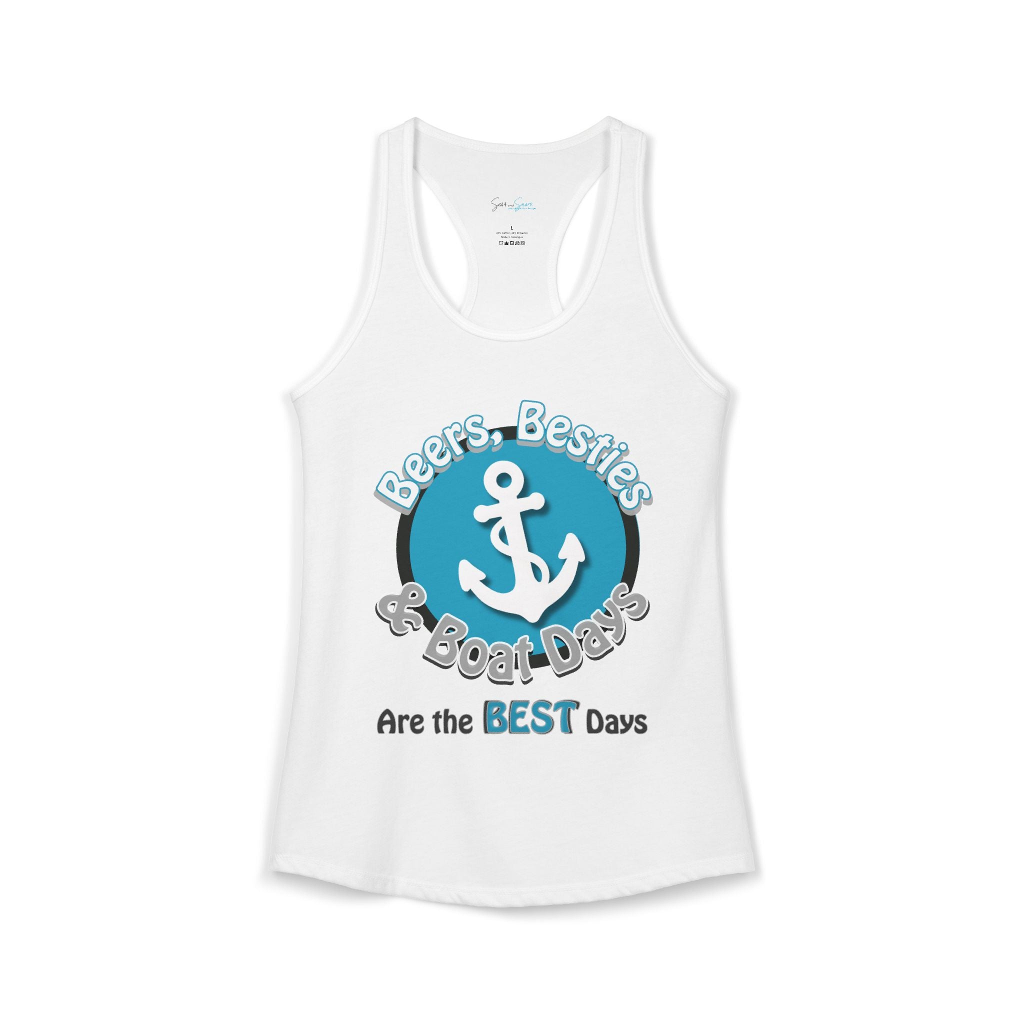 Beers, Besties & Boat Days: The "Anchor" Teal Racerback Tank