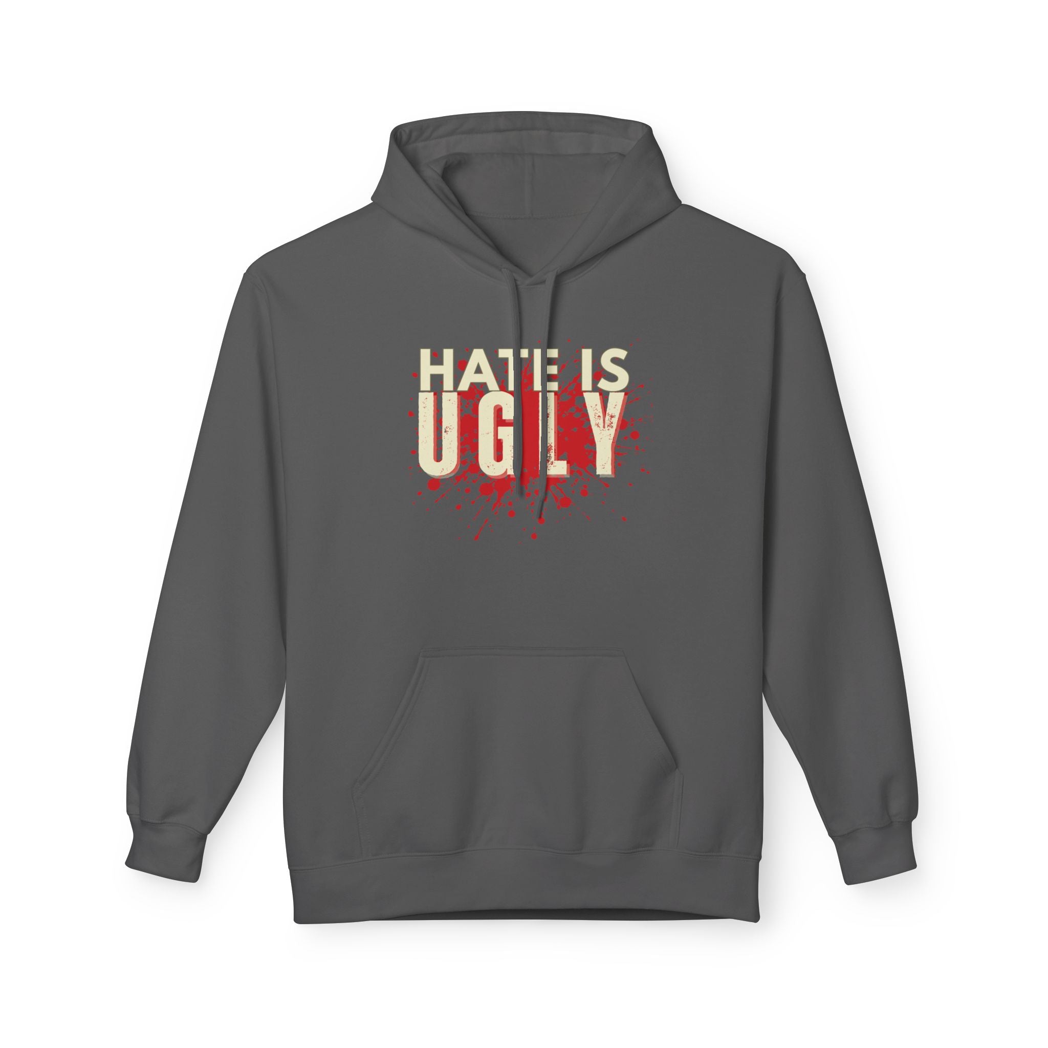 The Hate is Ugly Distressed Streetwear Hoodie