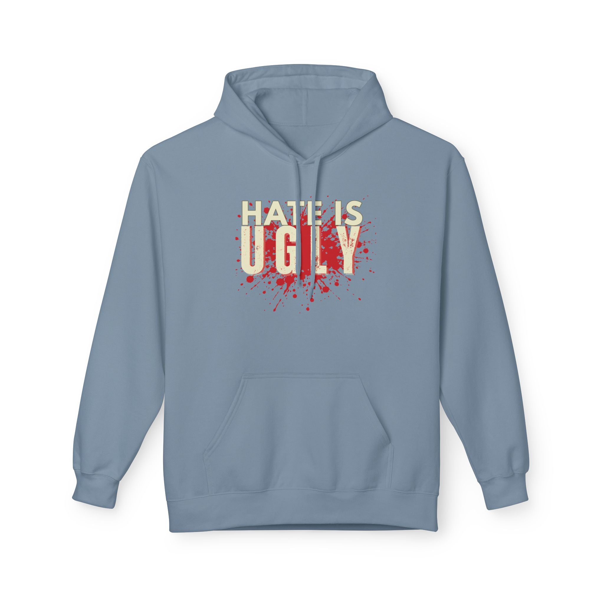 The Hate is Ugly Distressed Streetwear Hoodie