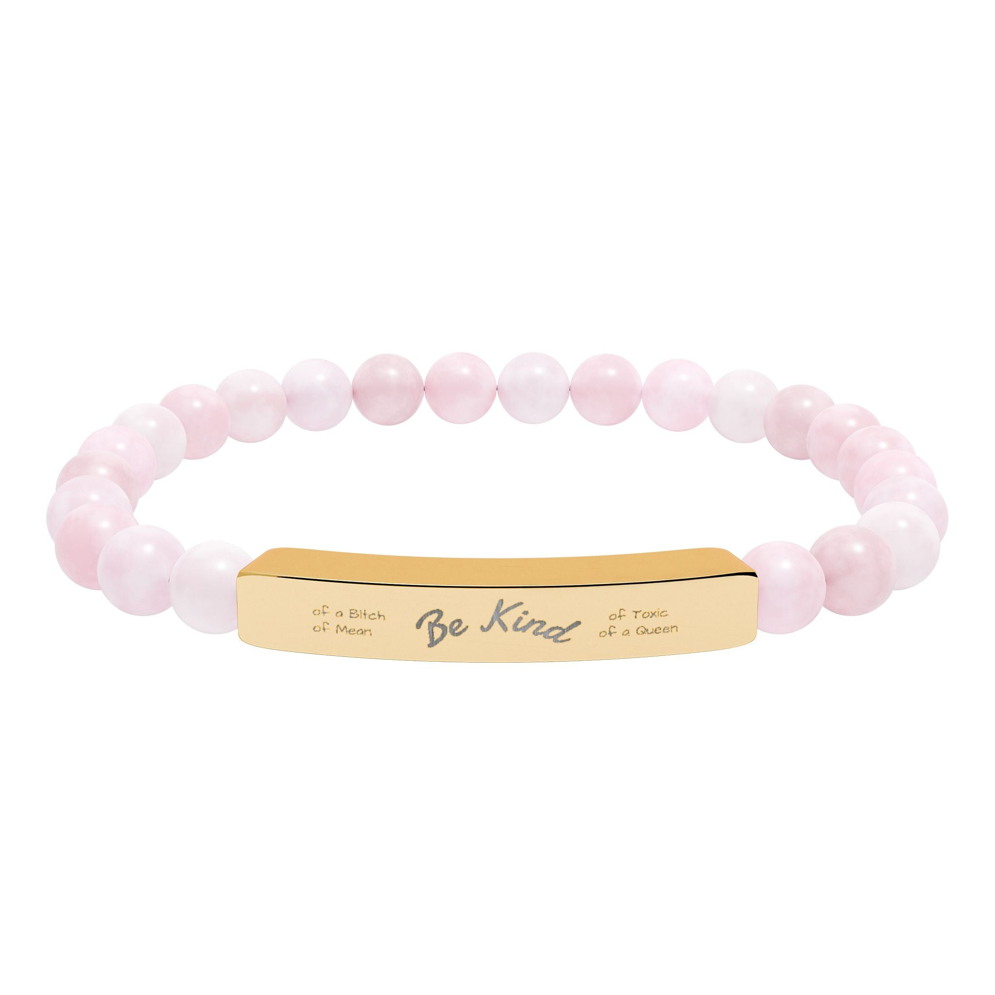 Be Kindish Natural Stone Bar Bracelet — Stretch Beaded Bracelet