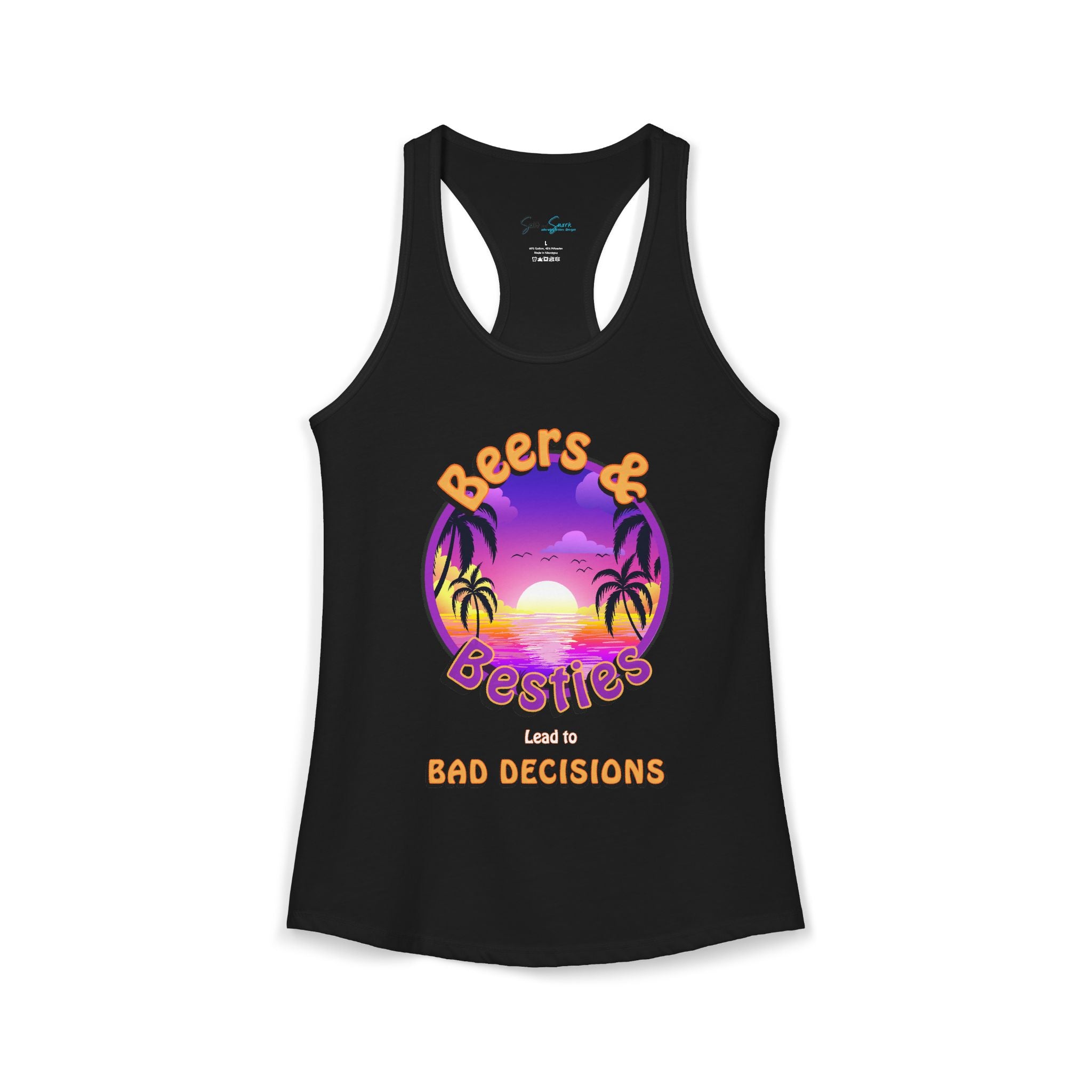 Beers & Besties: The "Bad Decisions" Sunset Racerback Tank