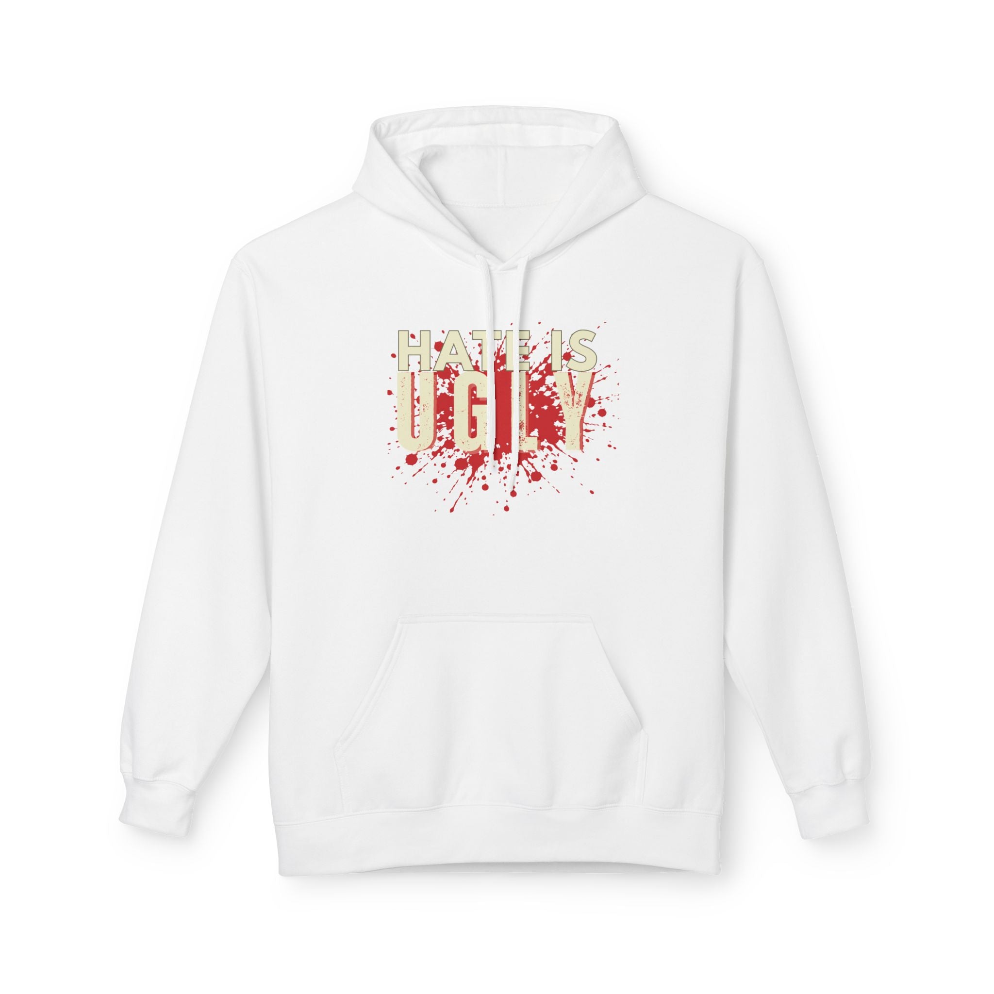 The Hate is Ugly Distressed Streetwear Hoodie
