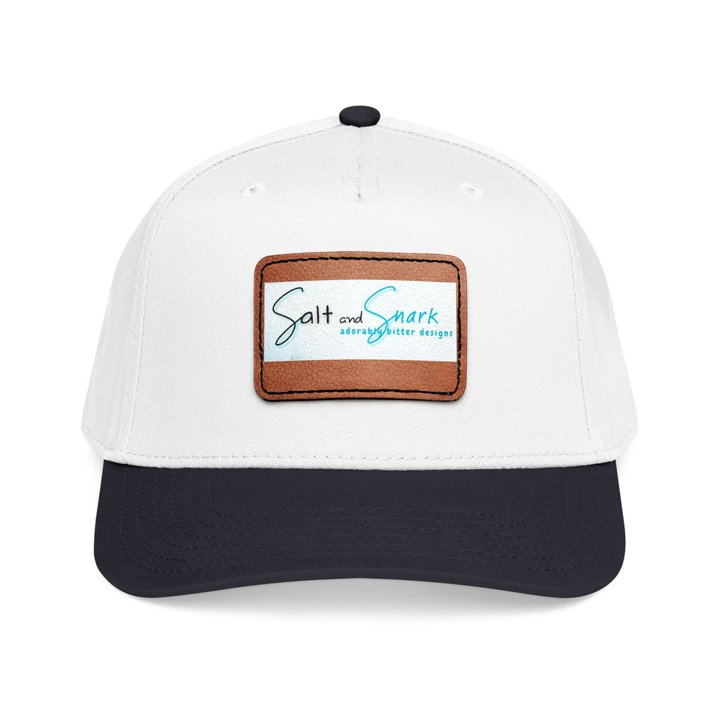 Salt and Snark logo Baseball Cap | Leather Patch, Two-Tone