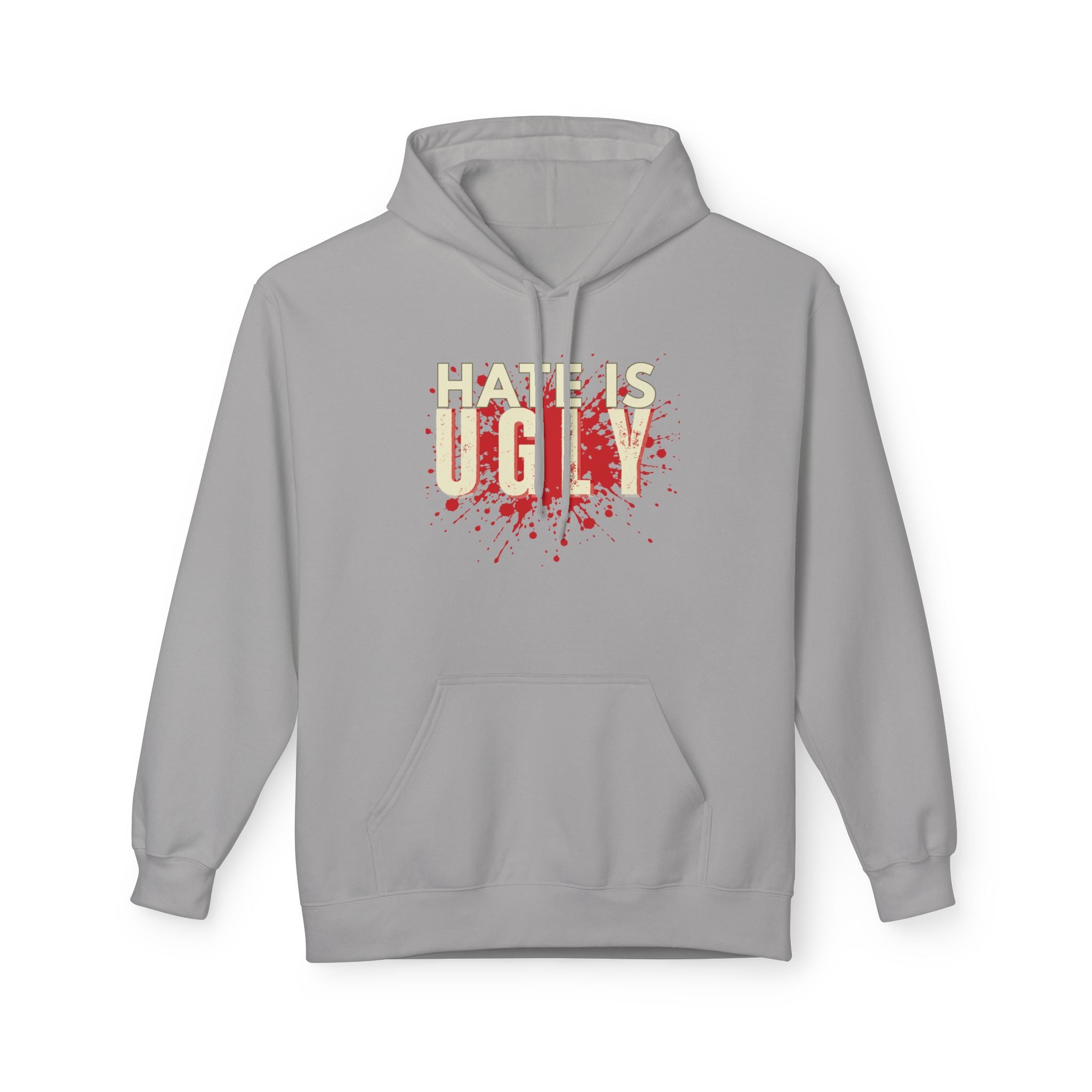 The Hate is Ugly Distressed Streetwear Hoodie