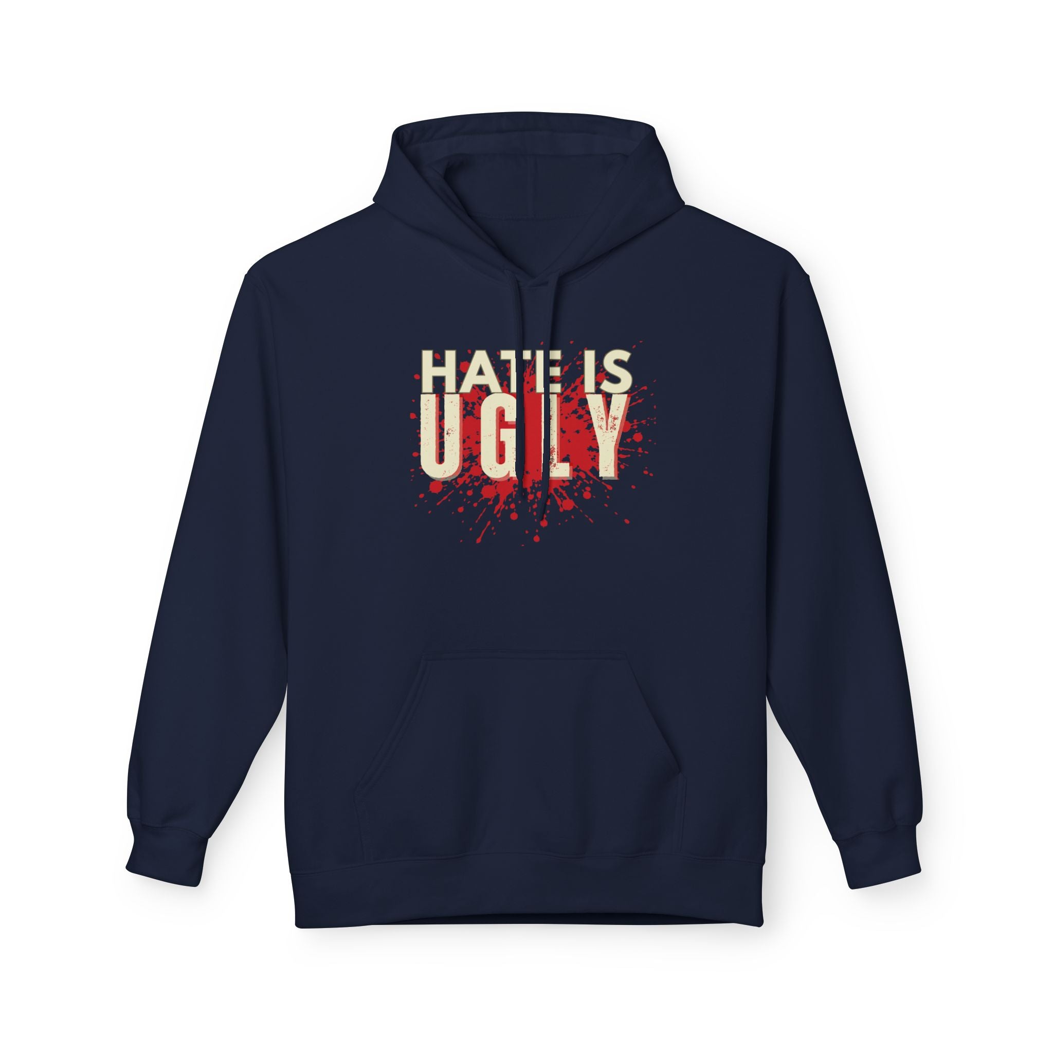 The Hate is Ugly Distressed Streetwear Hoodie