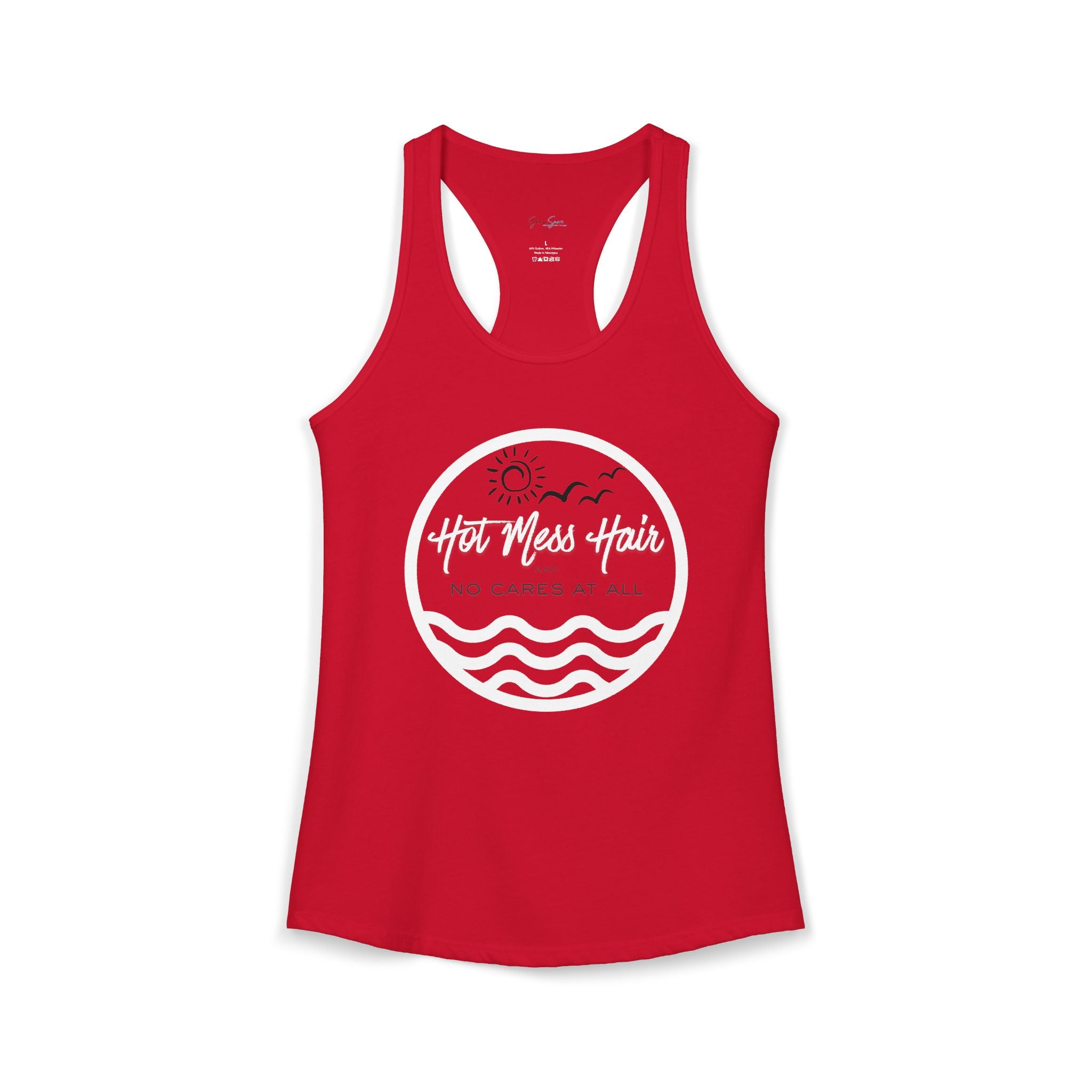The "Hot Mess Hair and No Cares at All " Beach Tank