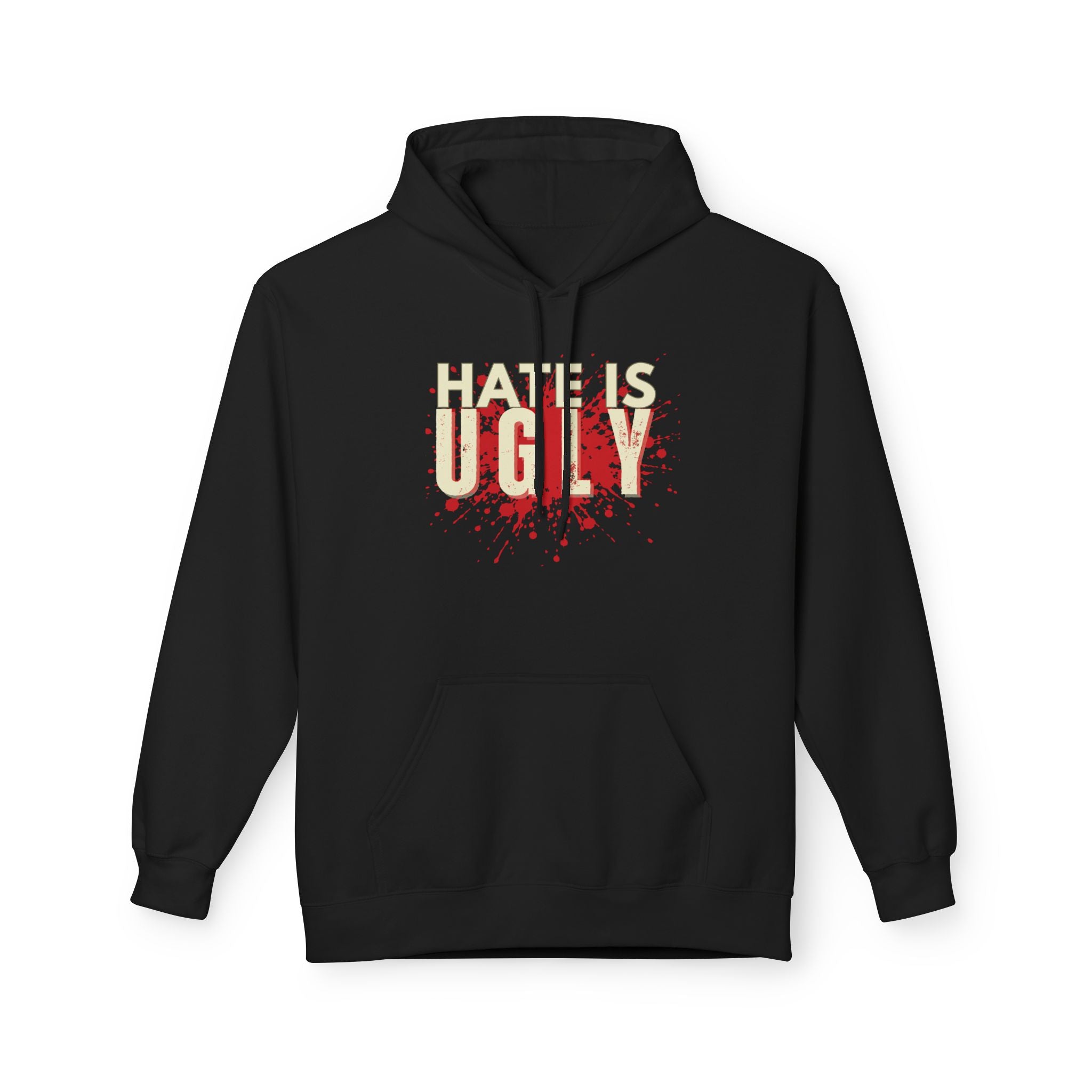 The Hate is Ugly Distressed Streetwear Hoodie