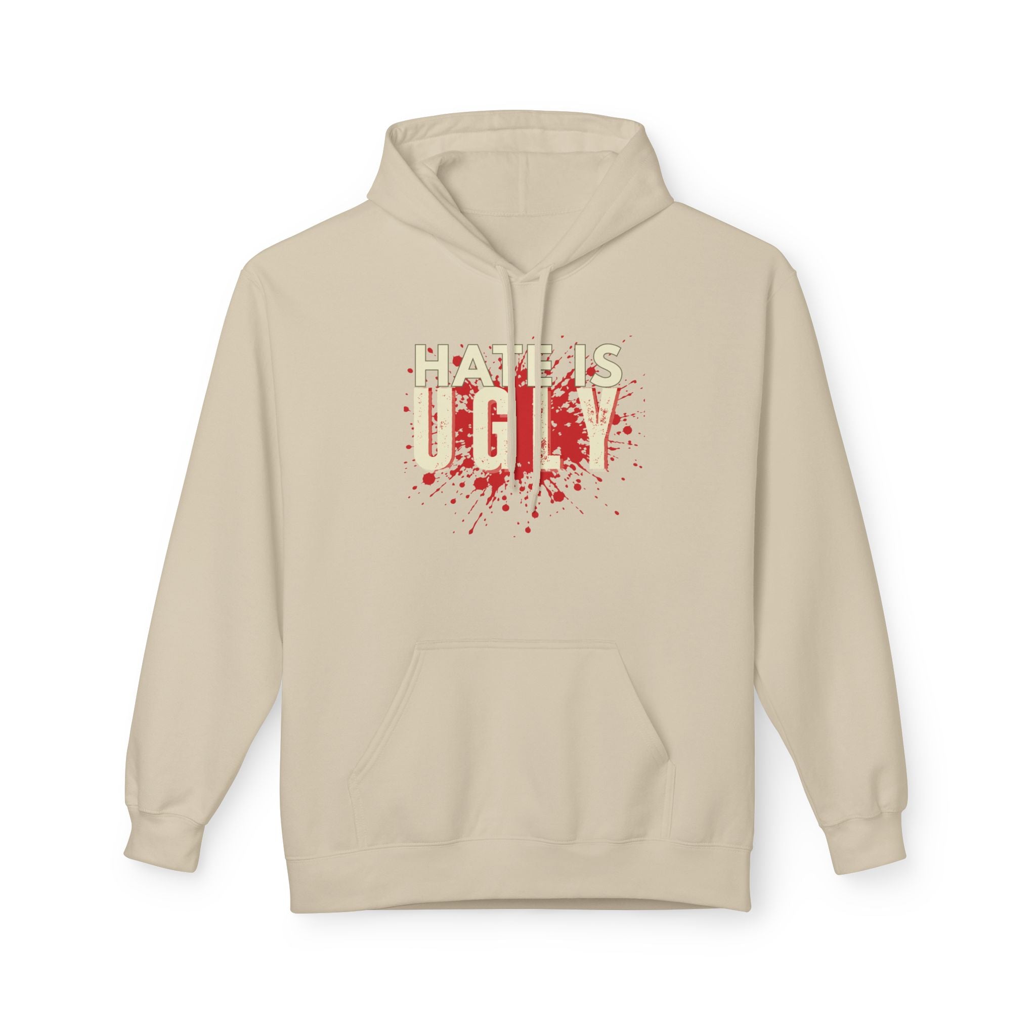 The Hate is Ugly Distressed Streetwear Hoodie