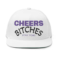 Flat Bill Cap — "Cheers Bitches" Embroidered Snapback Hat