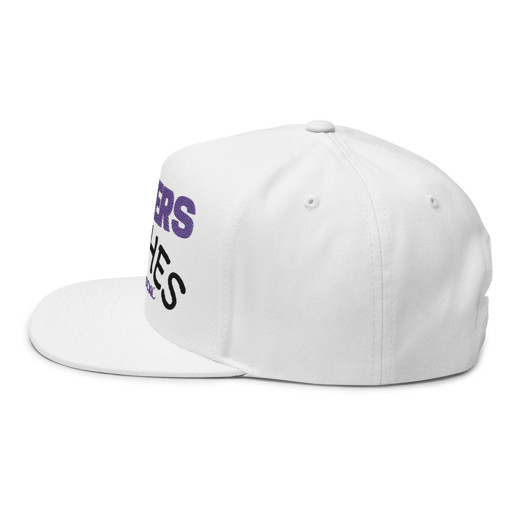 Flat Bill Cap — "Cheers Bitches" Embroidered Snapback Hat