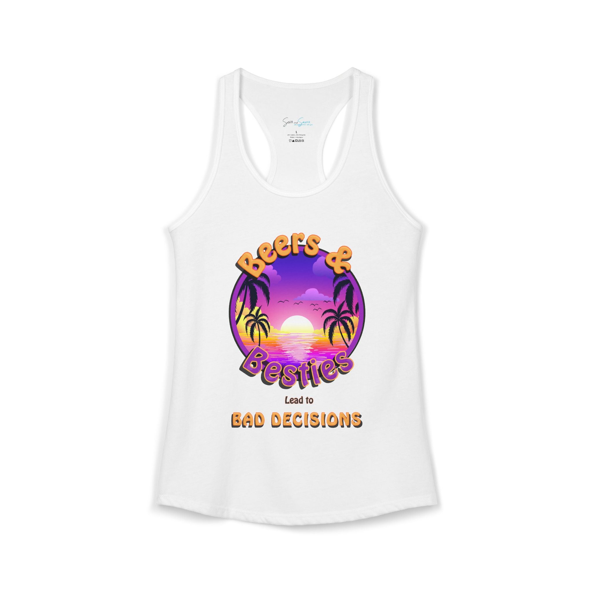 Beers & Besties: The "Bad Decisions" Sunset Racerback Tank