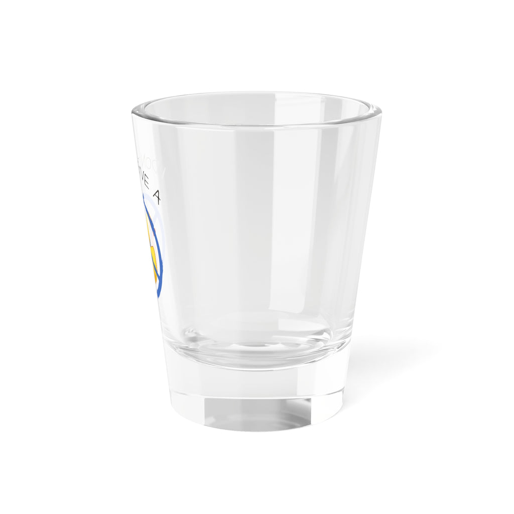 I Don’t Give a Duck Shot Glass — Funny Rubber Duck 1.5oz Party Shot (Blue)
