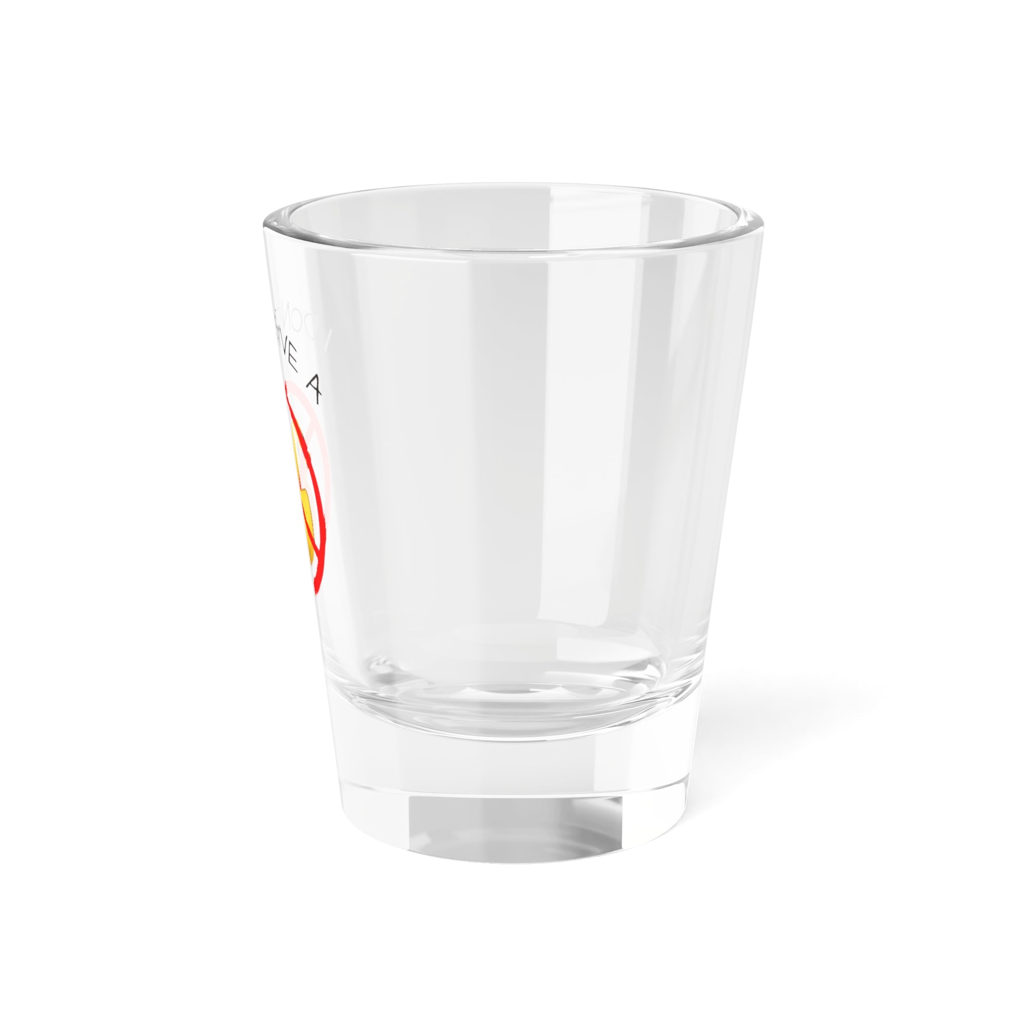 I Don’t Give a Duck Shot Glass — Funny Rubber Duck 1.5oz Party Shot (Red)