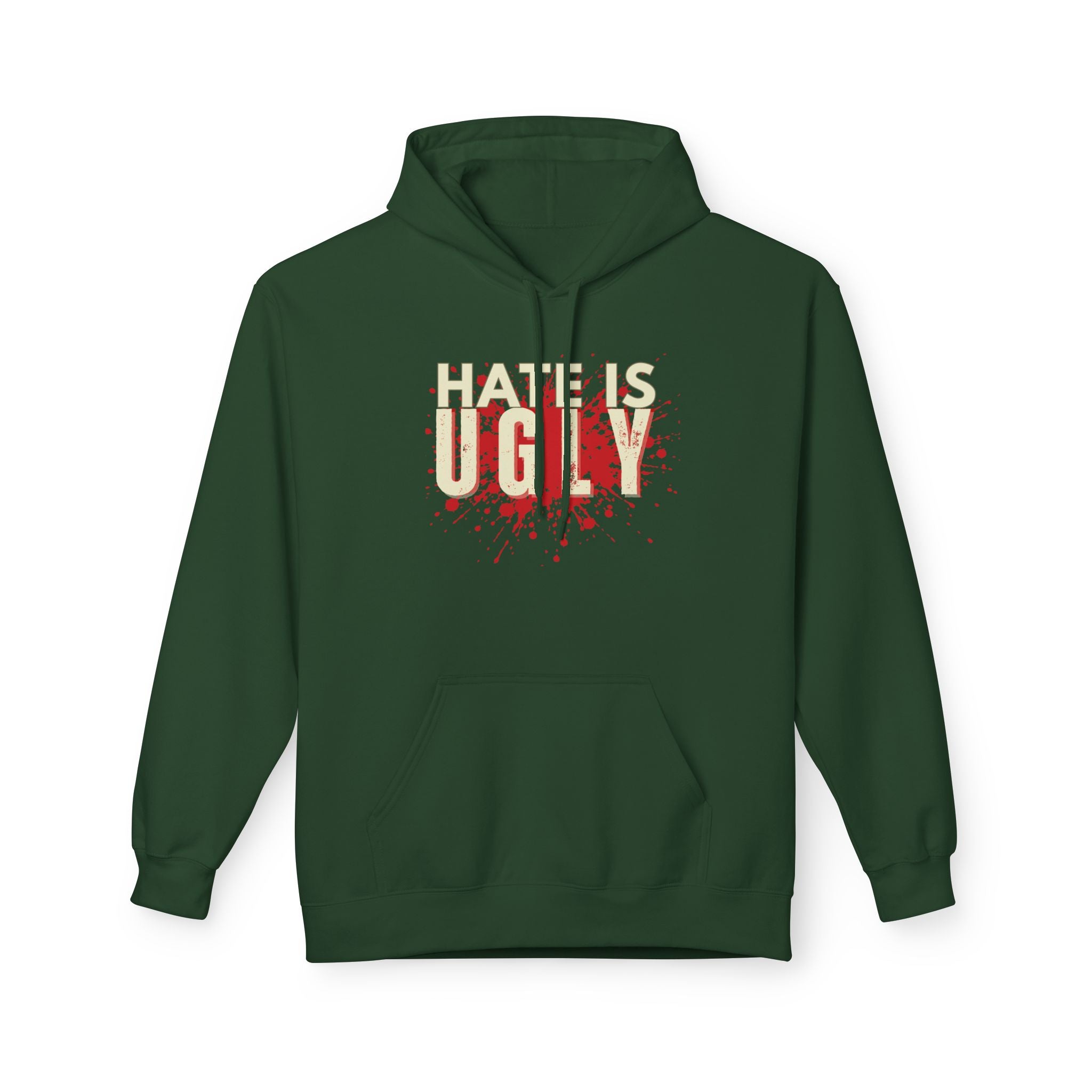 The Hate is Ugly Distressed Streetwear Hoodie