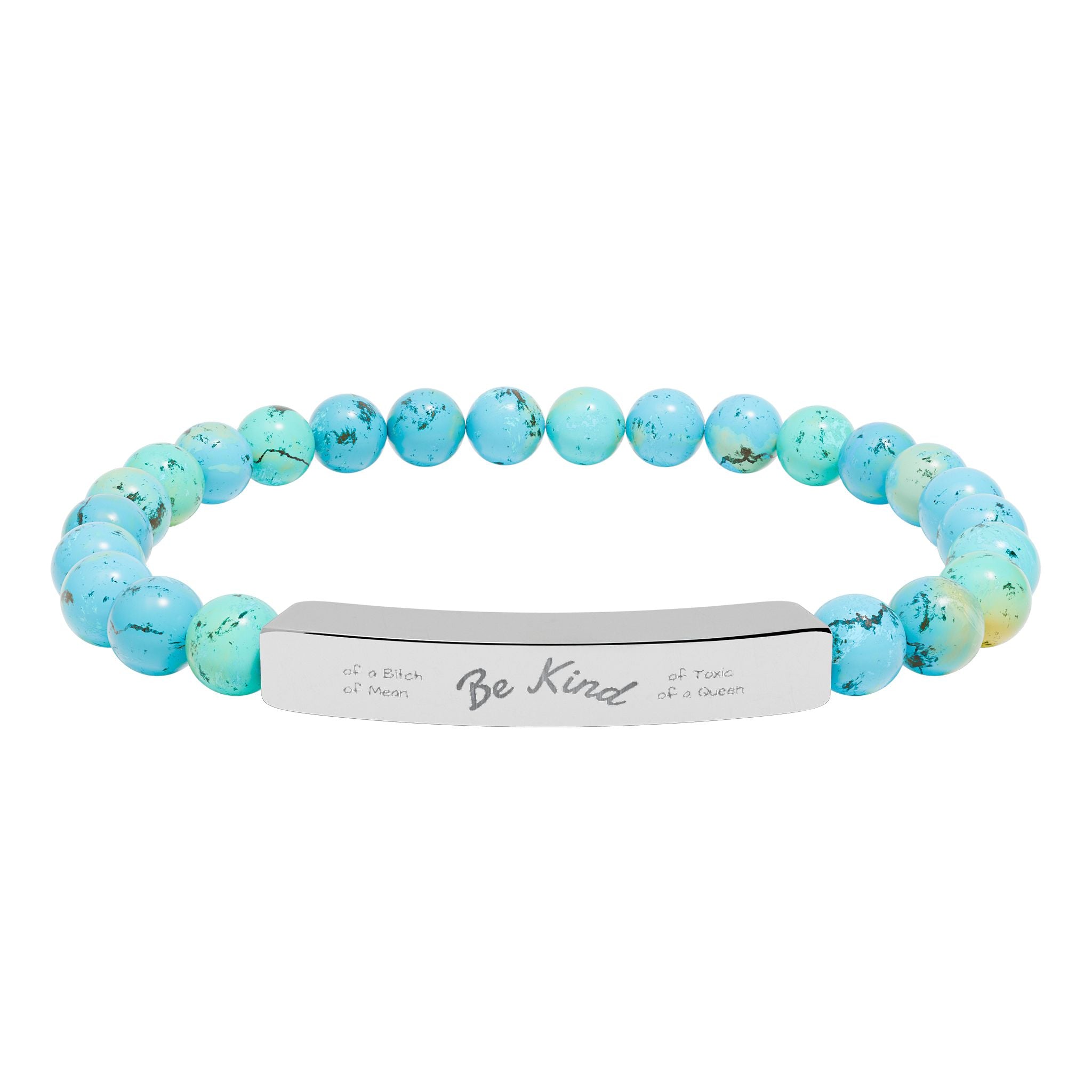 Be Kindish Natural Stone Bar Bracelet — Stretch Beaded Bracelet