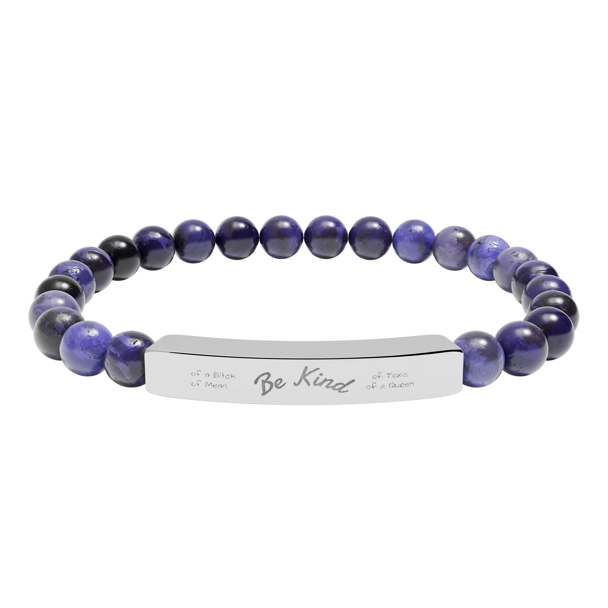 Be Kindish Natural Stone Bar Bracelet — Stretch Beaded Bracelet