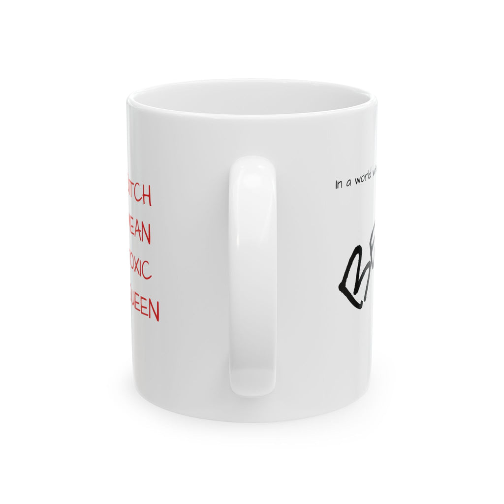 The perfect mug for when your "customer service voice" is hanging by a thread (11oz, 15oz)