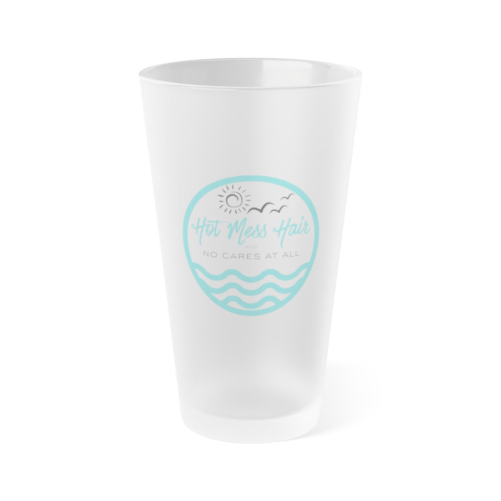 The "Hot Mess Hair" Frosted Pint Glass, 16oz