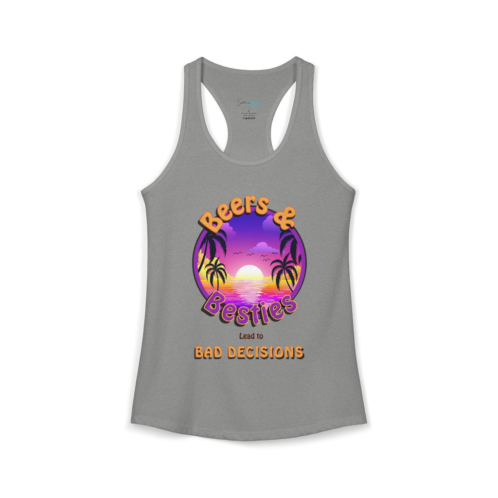 Beers & Besties: The "Bad Decisions" Sunset Racerback Tank