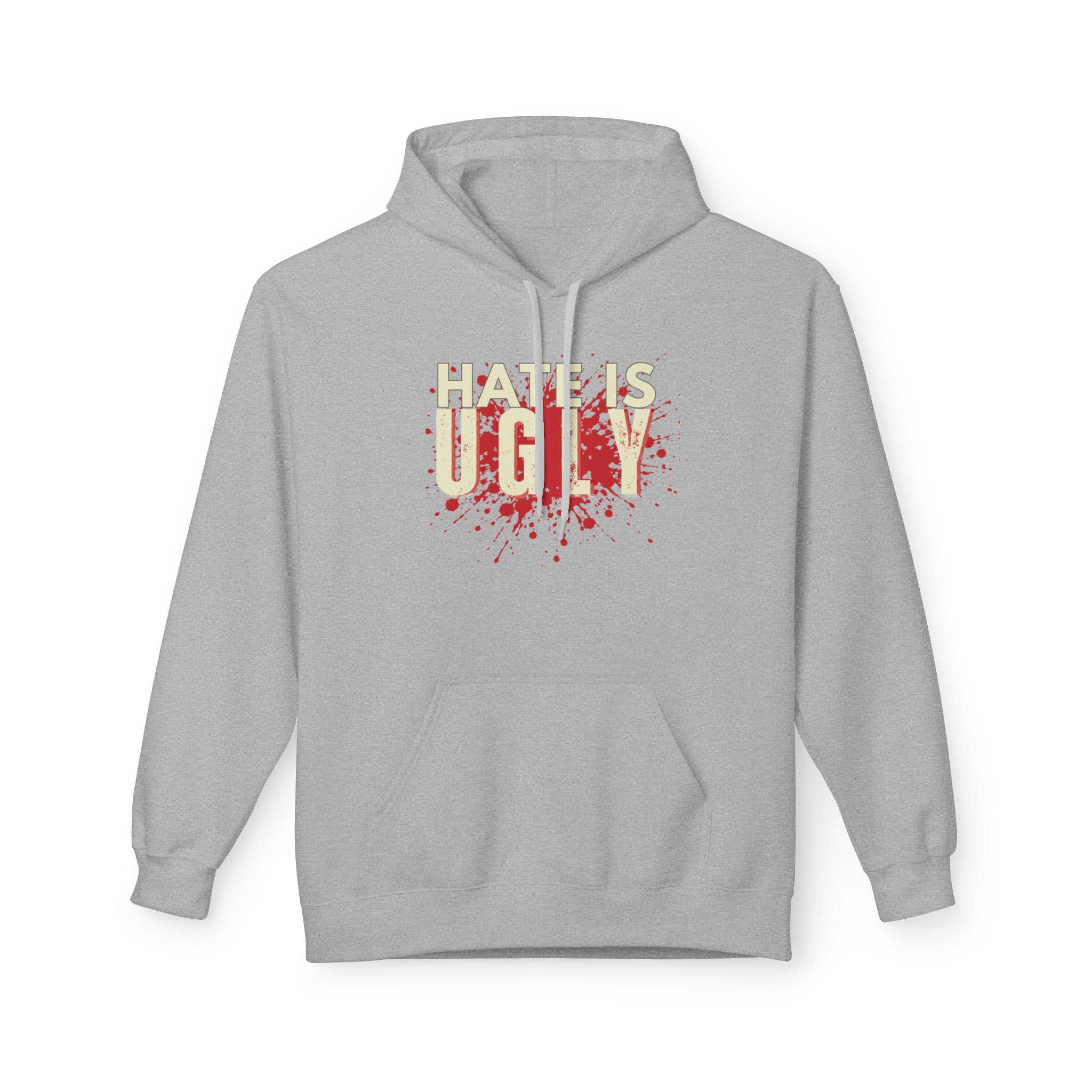 The Hate is Ugly Distressed Streetwear Hoodie