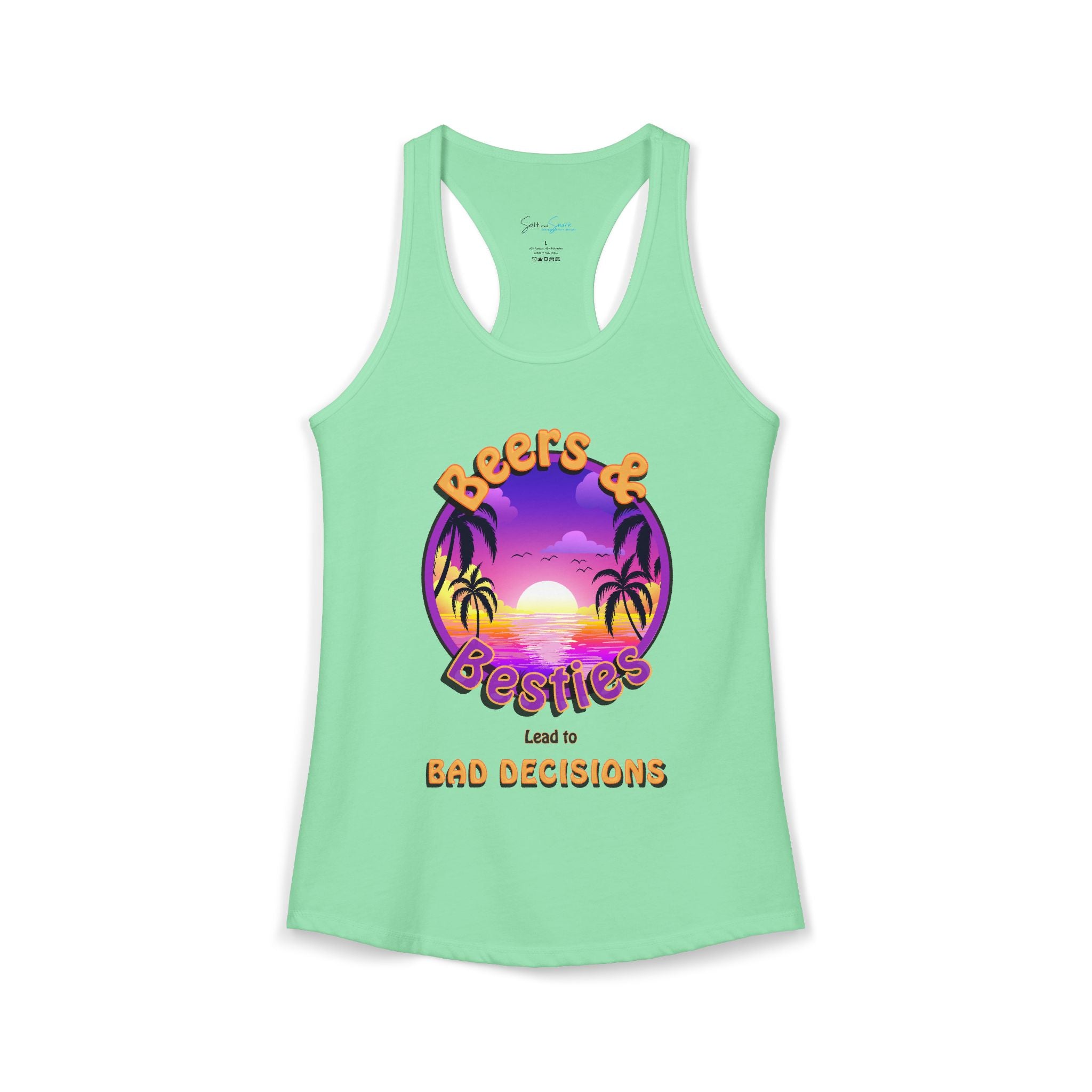 Beers & Besties: The "Bad Decisions" Sunset Racerback Tank